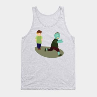 Halloween Hesitant Zombie Tank Top